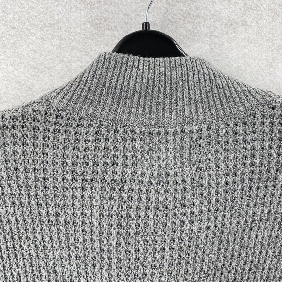 NEW Day & Age Henley Knit Sweater Mens LARGE Pullover Fisherman Waffle Knit Gray - Picture 8 of 15